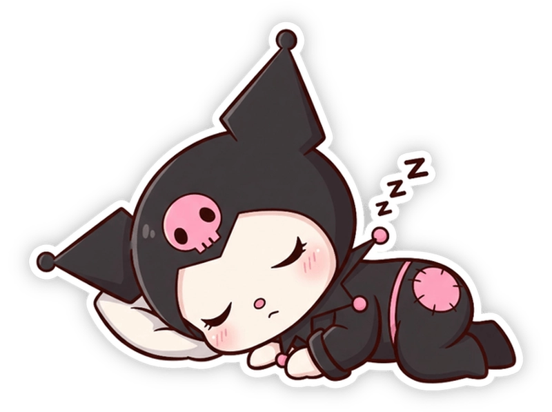 nhãn dán kuromi trang trí điện thoại 