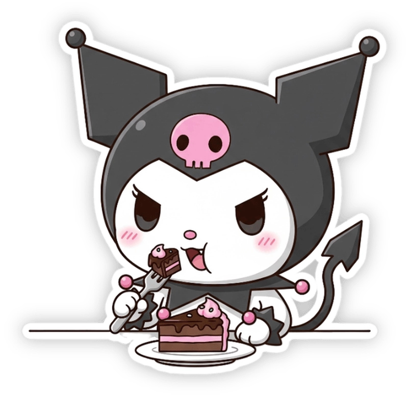 hình sticker kuromi chống nước 