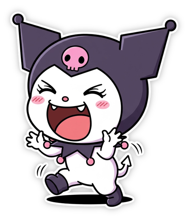 hình dán sticker kuromi dùng cho scrapbook 