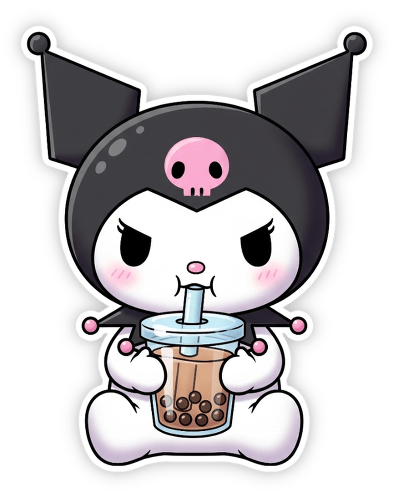 nhãn dán kuromi hologram lấp lánh 