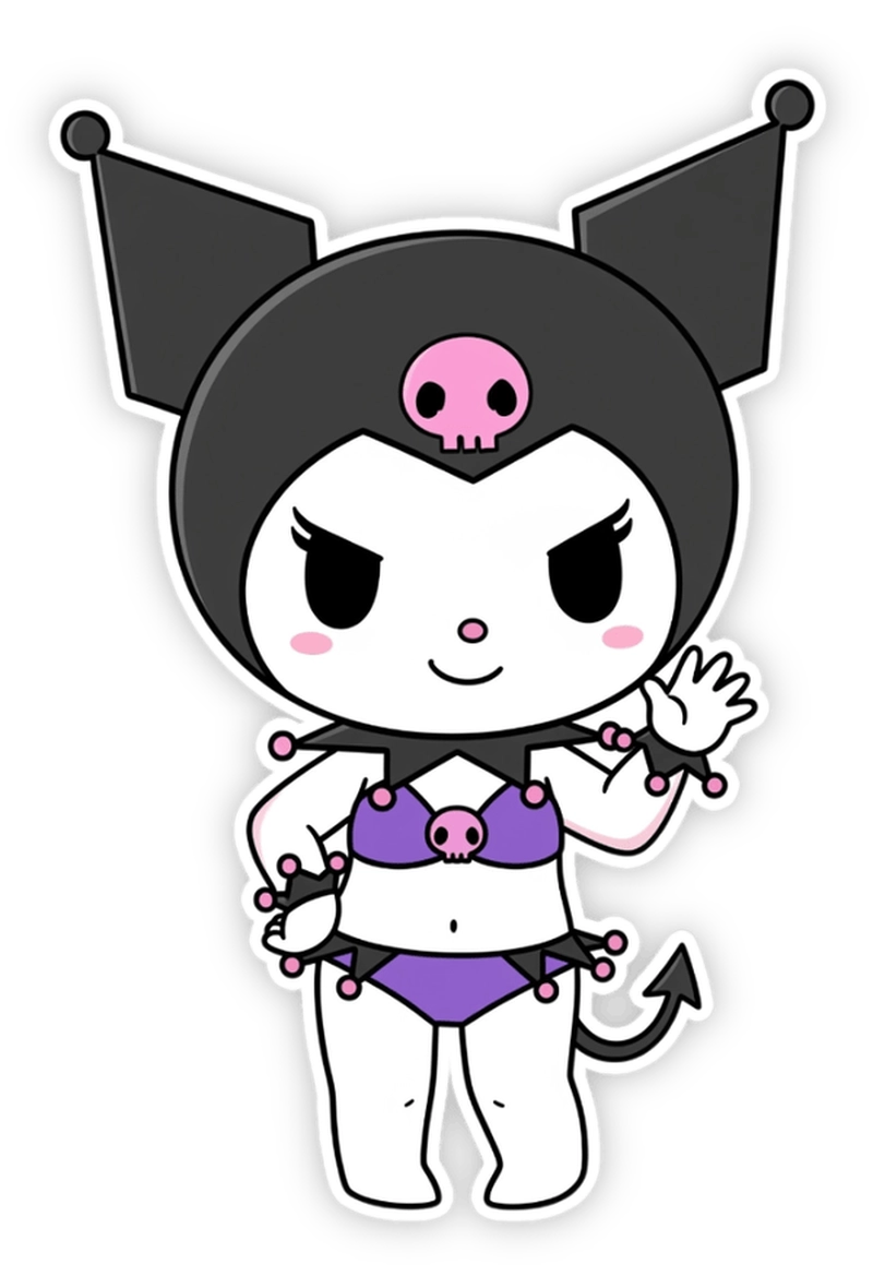 hình dán sticker kuromi nền trong suốt 