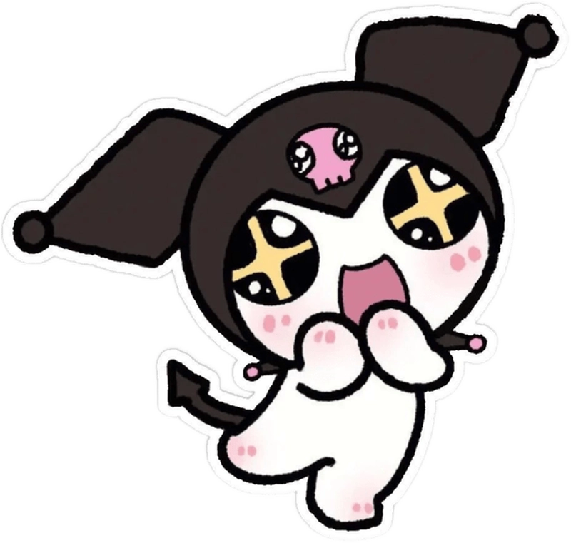 hình dán sticker kuromi kiểu 3d nổi bật 