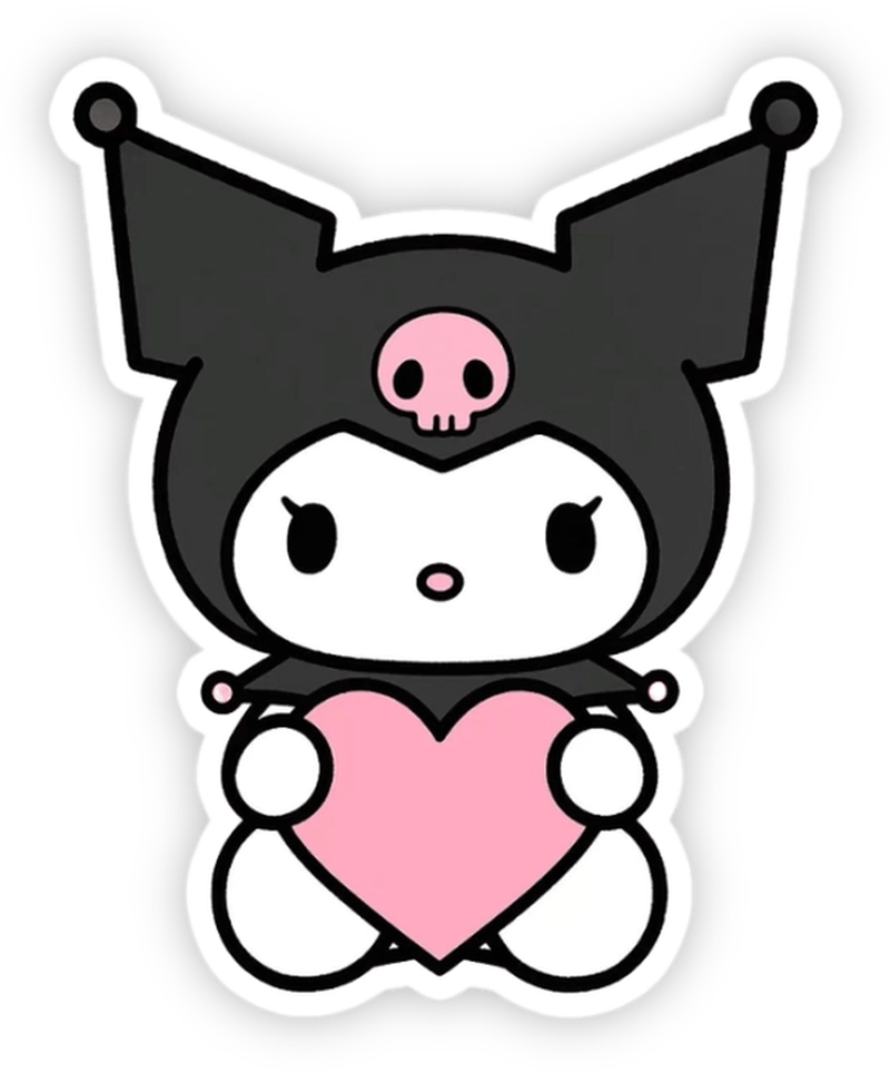 nhãn dán kuromi cute phong cách vintage 