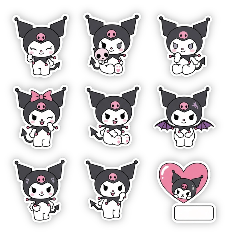 hình dán sticker kuromi hoạt hình 