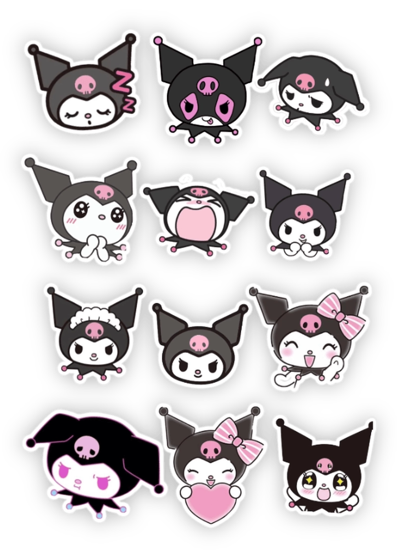 nhãn dán kuromi cute 