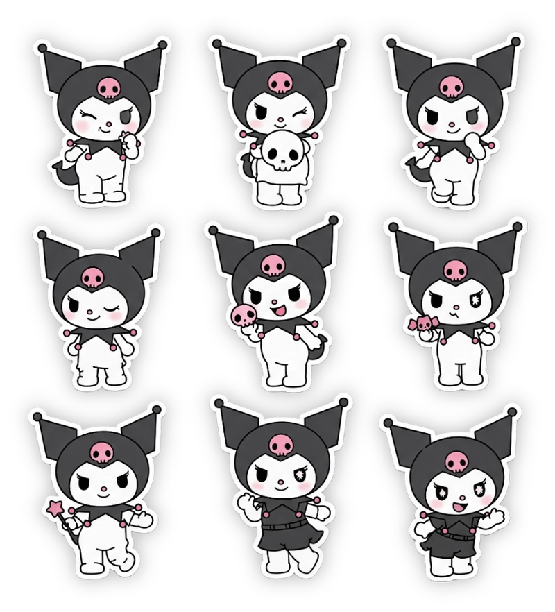 hình sticker kuromi phong cách nhật 