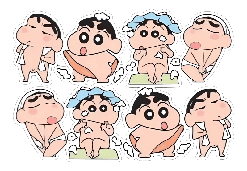 nhãn dán cu shin trên messenger 