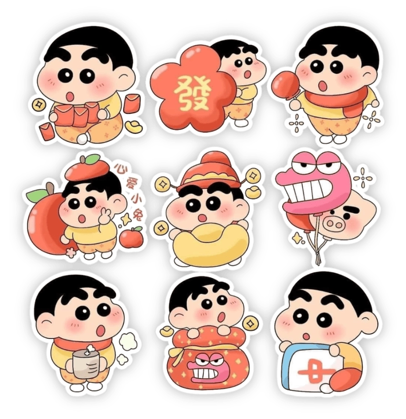 sticker shin messenger hài hước 