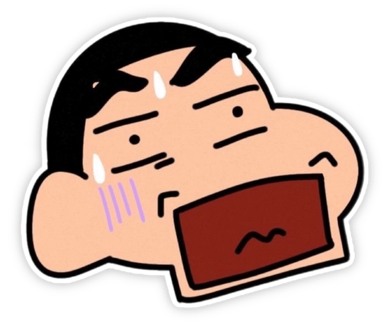 sticker shin cậu bé bút chì 