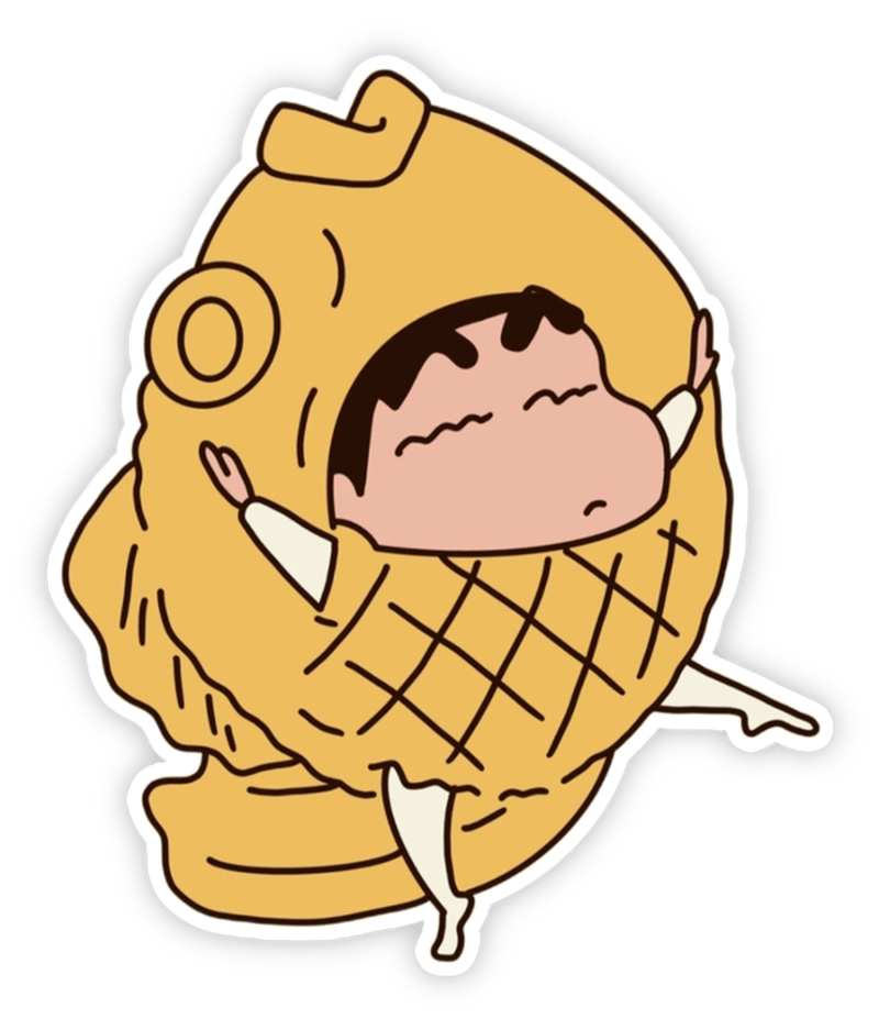 nhãn dán shin cute messenger 