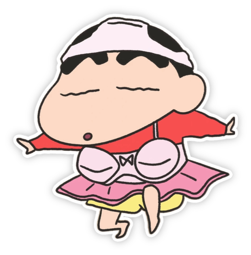 ảnh nhãn dán shin vui nhộn 