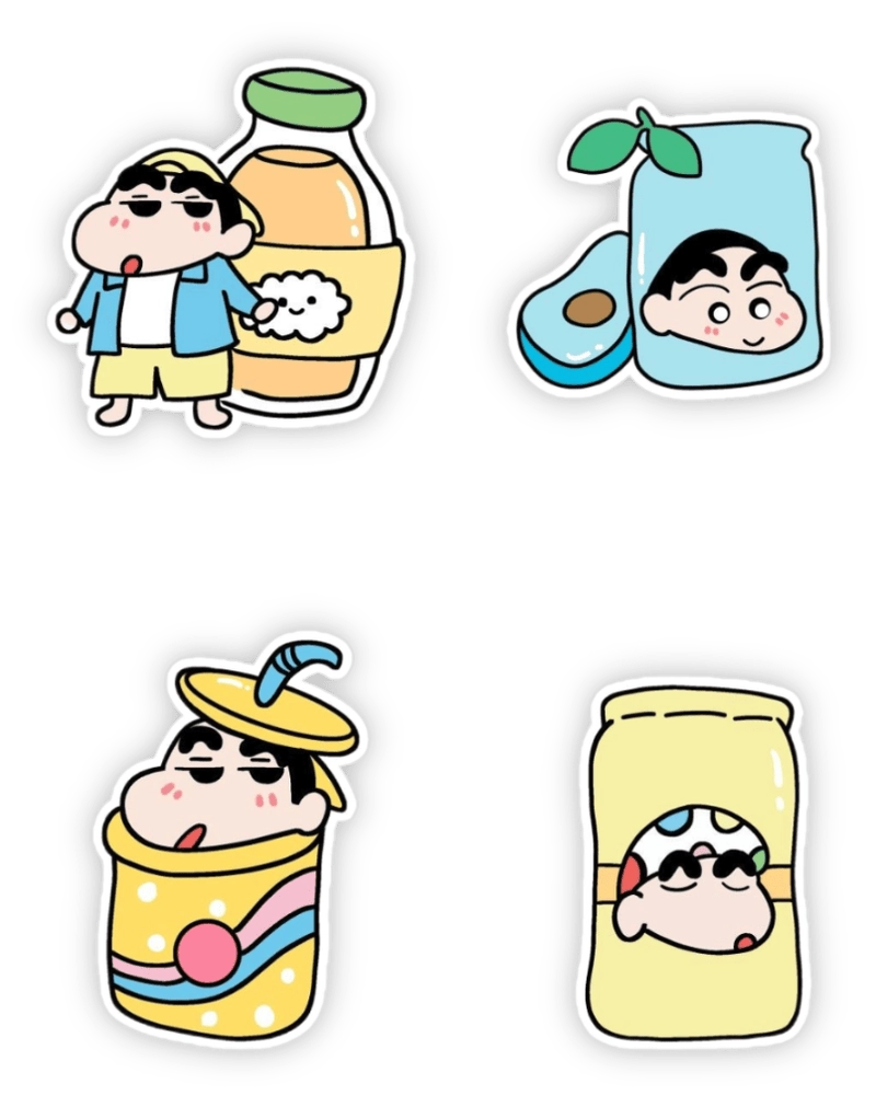 nhãn dán shin messenger độc đáo 