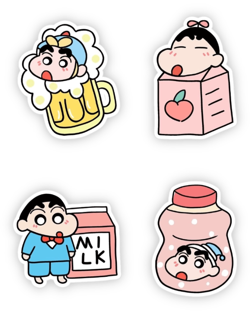 nhãn dán cu shin hài hước 