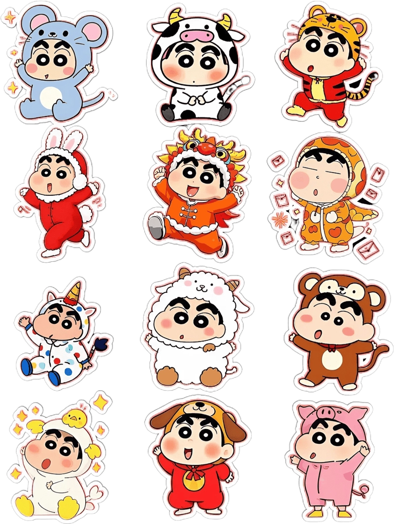 nhãn dán shin cậu bé bút chì messenger 