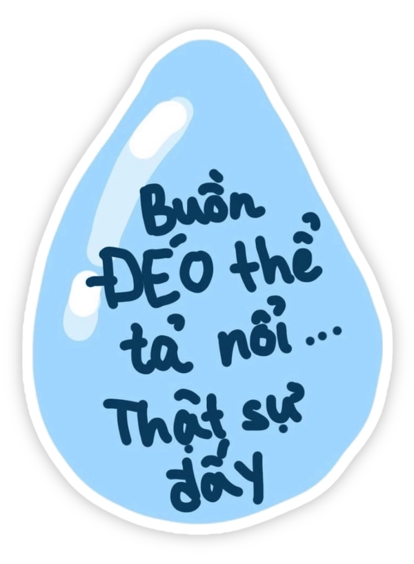 sticker buồn chán cảm xúc 