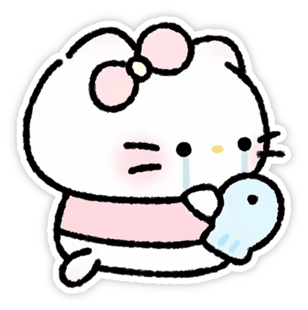 sticker buồn cute 