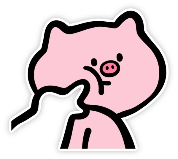 sticker heo hồng cho bé gái 