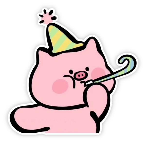 sticker heo hồng dán vở