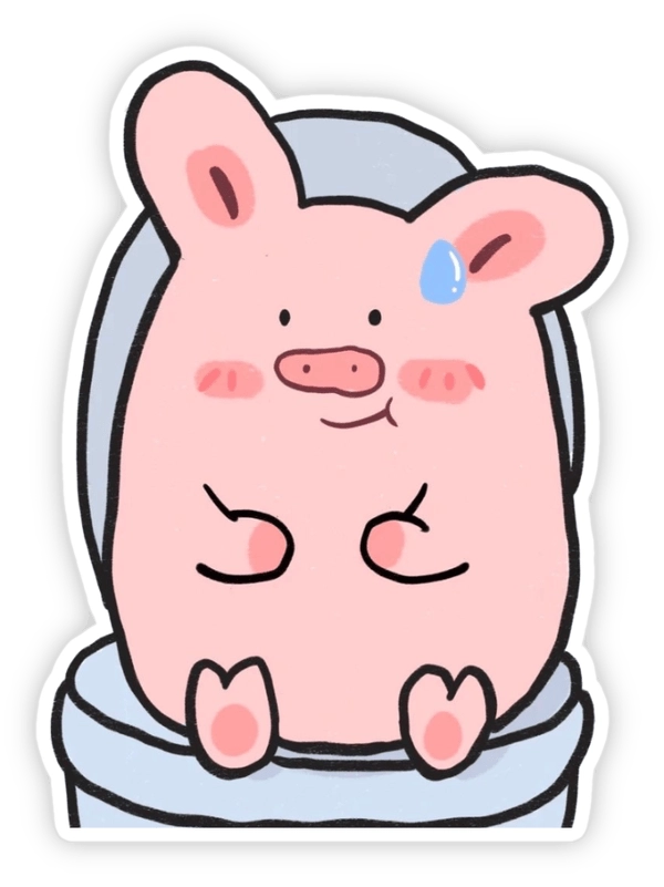 sticker heo hồng icon dễ thương 