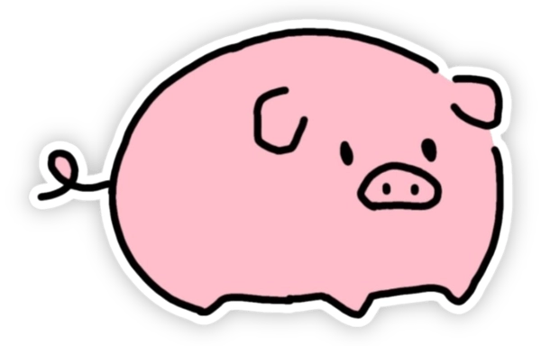 sticker heo hồng icon 