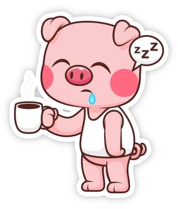 sticker heo hồng dễ thương cho nữ 