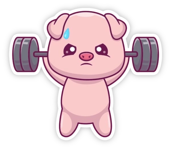 sticker heo hồng đáng yêu 