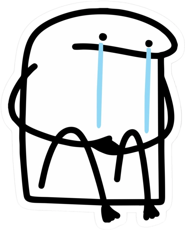 sticker khóc cute hình vẽ tay 