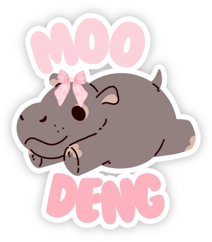 sticker moo deng cute 