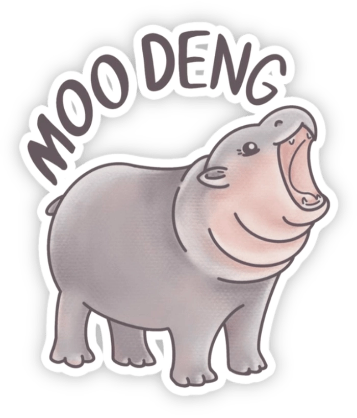 bộ sticker moo deng ngộ nghĩnh 