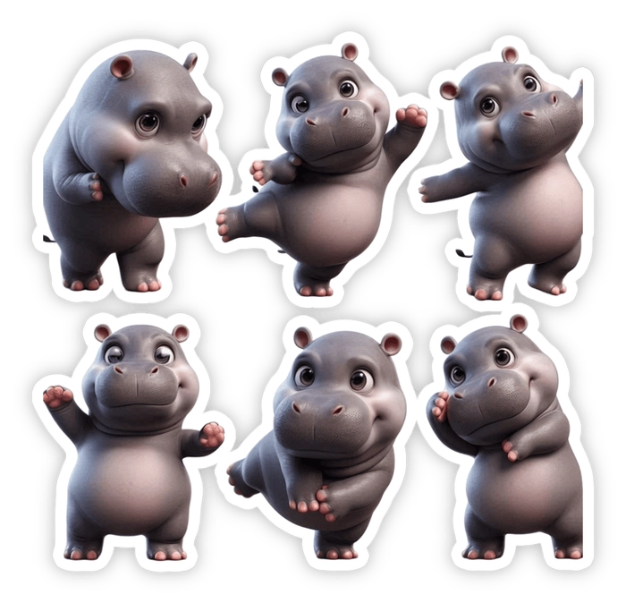 icon sticker moo deng cute 