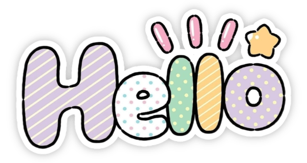 sticker chào dễ thương dán điện thoại 