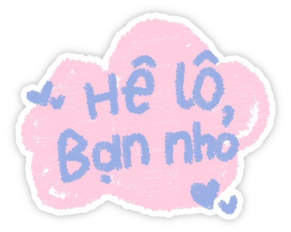 sticker chào sáng tạo cho học sinh 