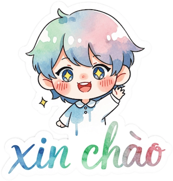 nhãn dán chào ngày mới tích cực 