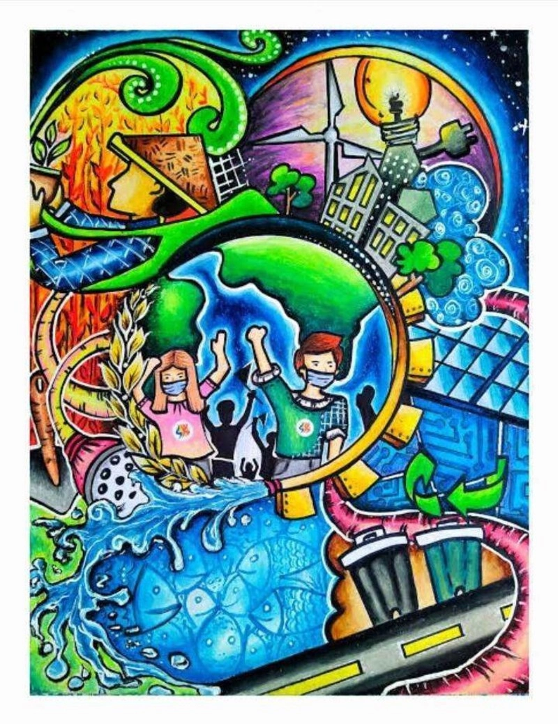tranh vẽ về bảo vệ môi trường 