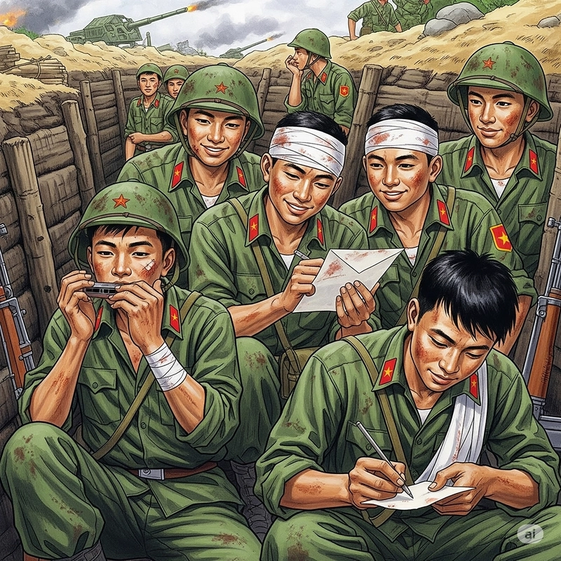 vẽ tranh âm vang chiến thắng điện biên phủ 