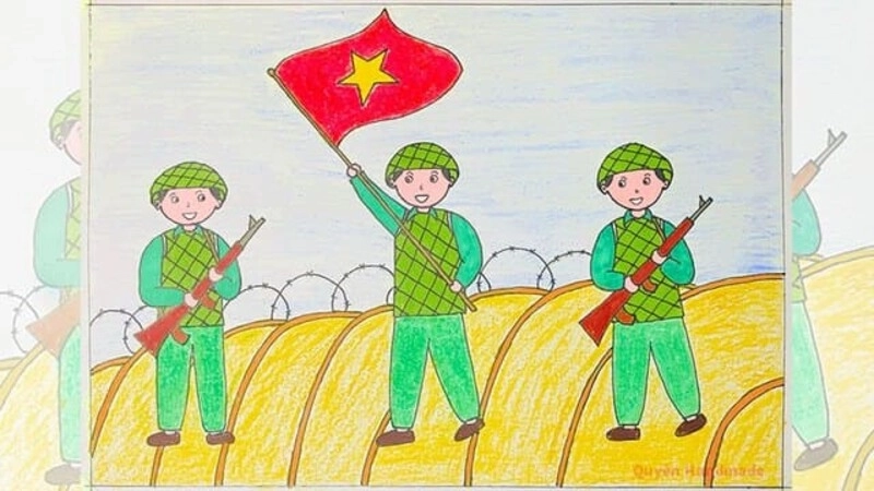 tranh vẽ 70 năm chiến thắng điện biên phủ 
