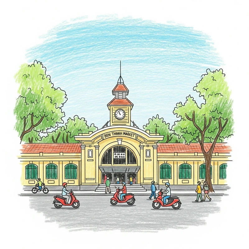chợ bến thành sài gòn 
