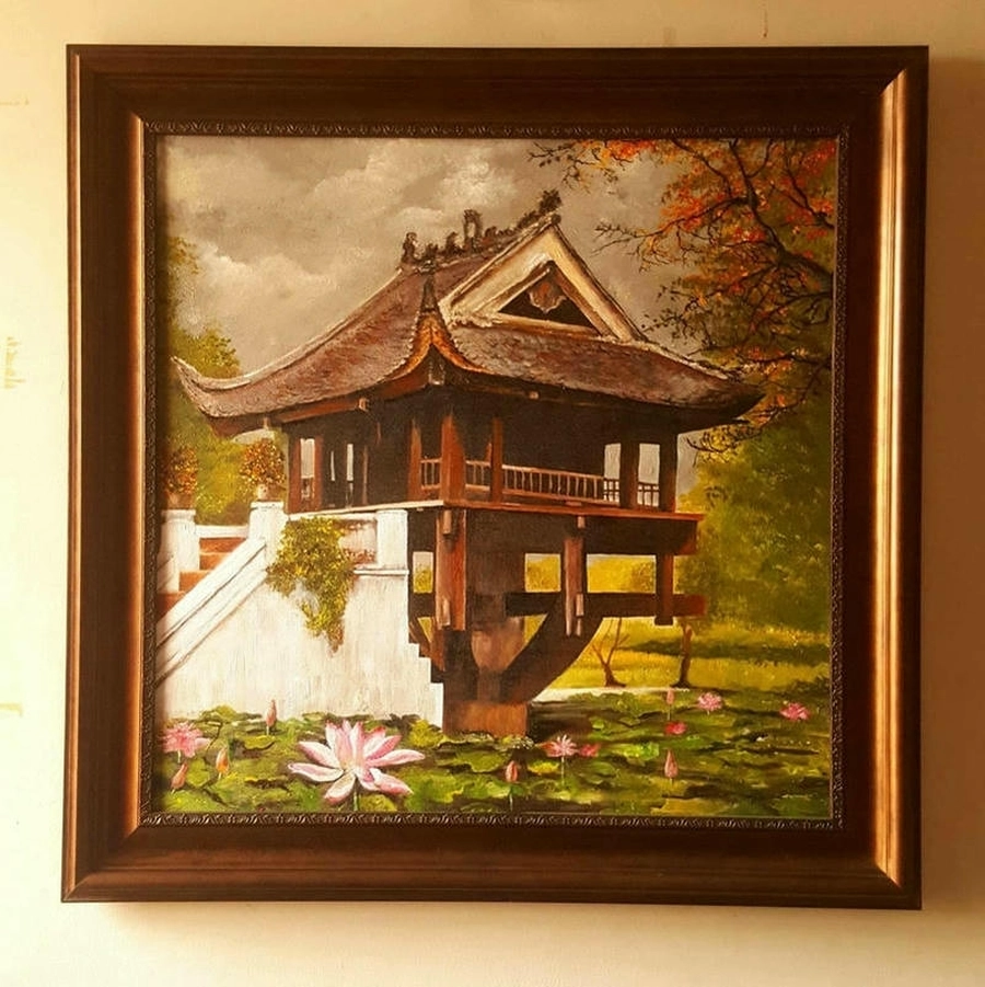 tranh vẽ chùa một cột di sản văn hóa 