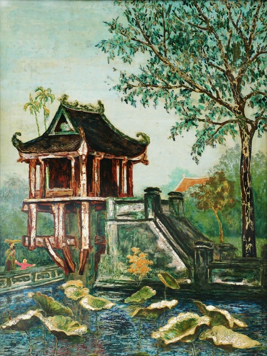 vẽ tranh chùa một cột lớp 7 chủ đề di tích 