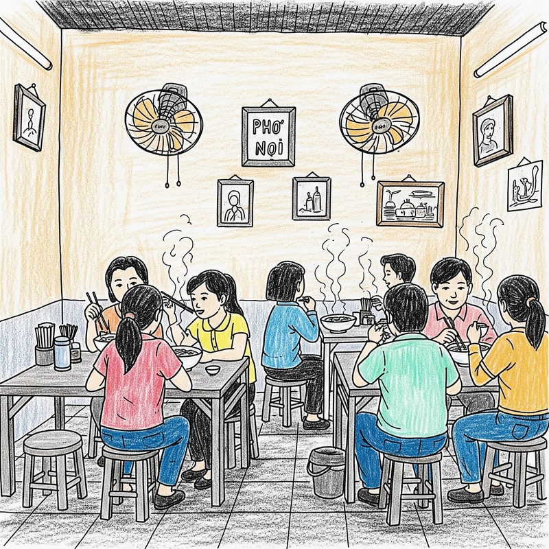 vẽ tranh em yêu hà nội hồ gươm nên thơ 