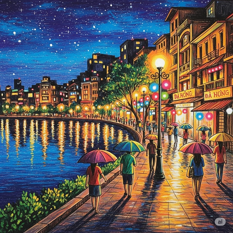 vẽ tranh em yêu hà nội đầy cảm xúc 