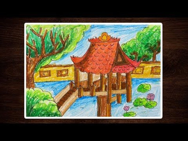 vẽ tranh chủ đề em yêu hà nội ý tưởng mới 