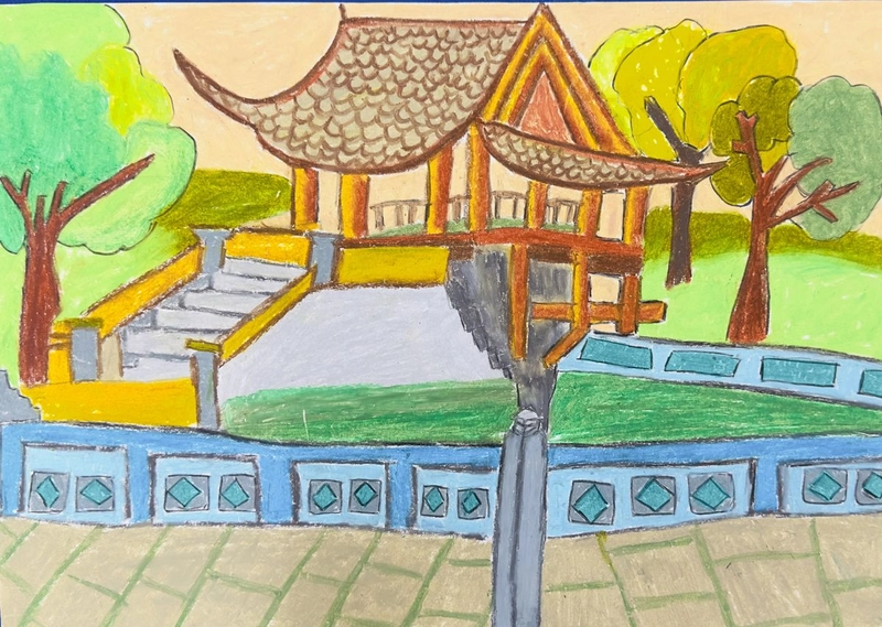 tranh vẽ hà nội trong em sâu lắng 
