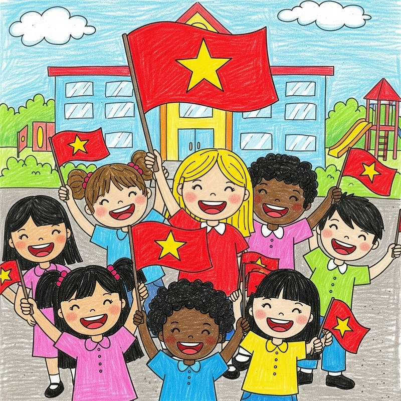 ý tưởng vẽ tranh em yêu tổ quốc việt nam 