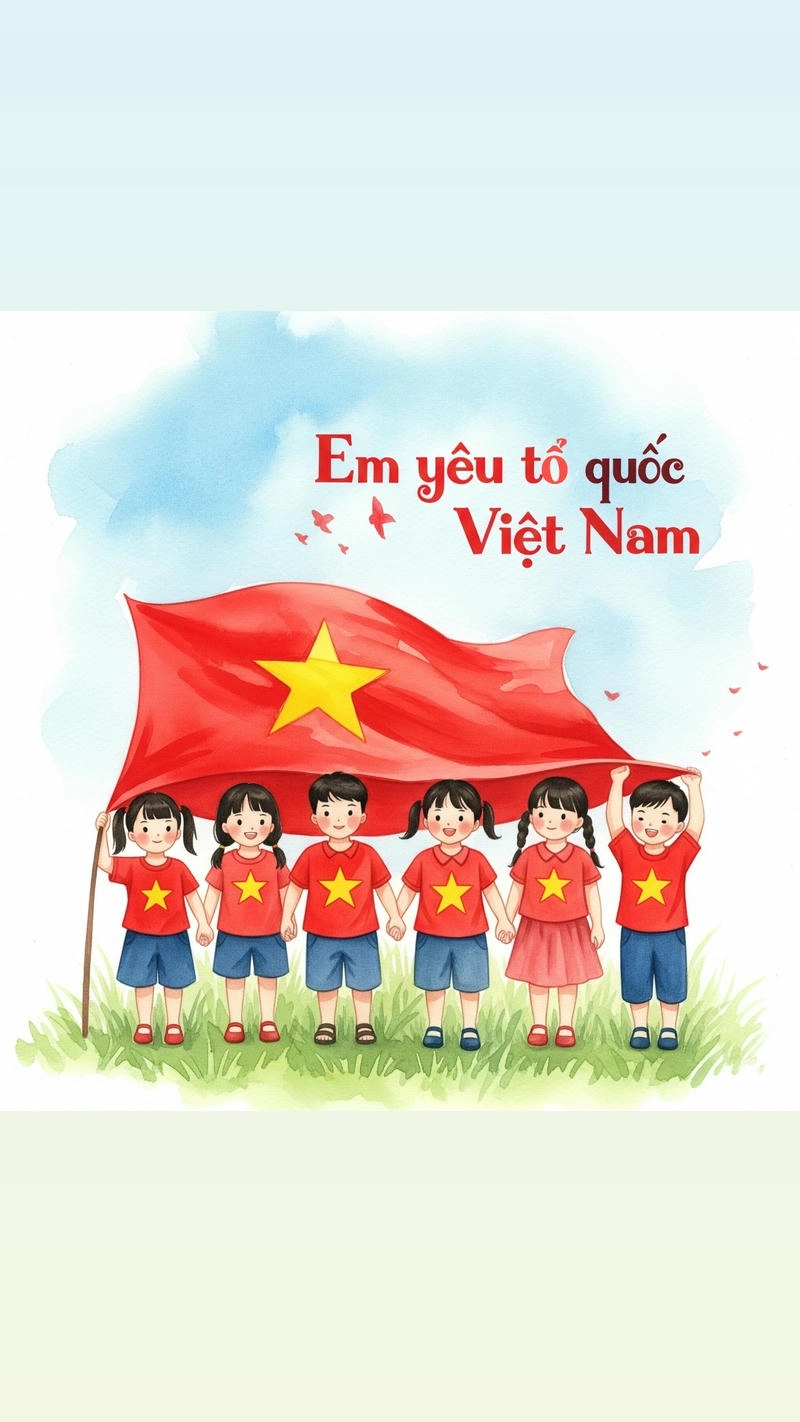 tranh vẽ đề tài em yêu tổ quốc việt nam 