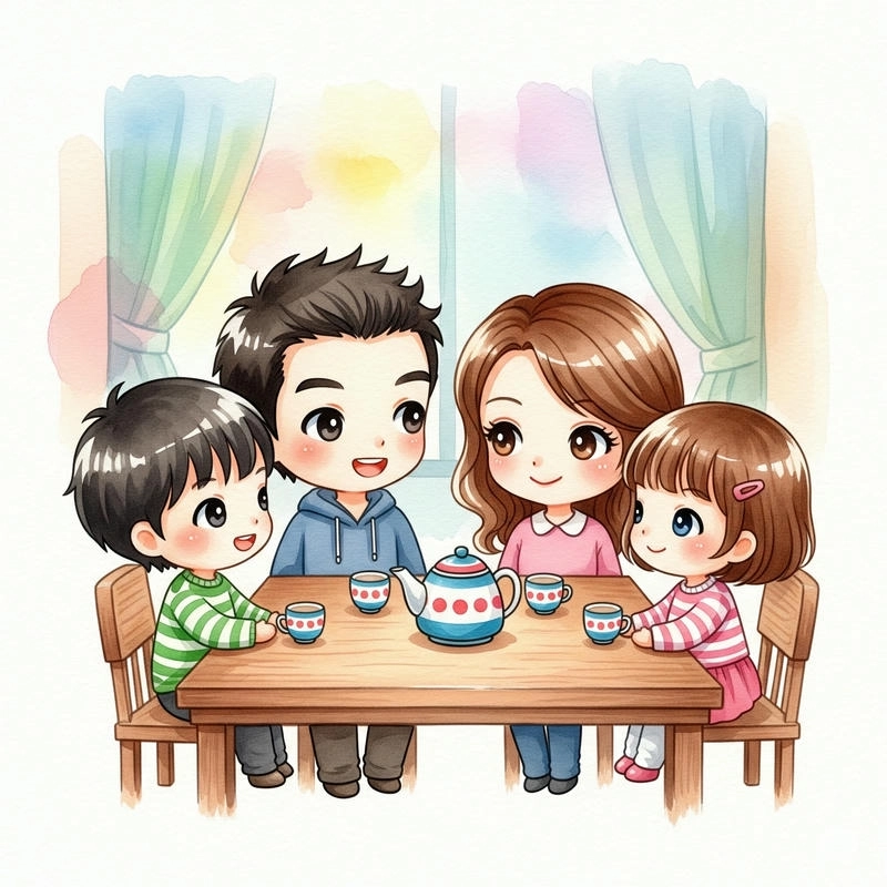 tranh vẽ về gia đình 