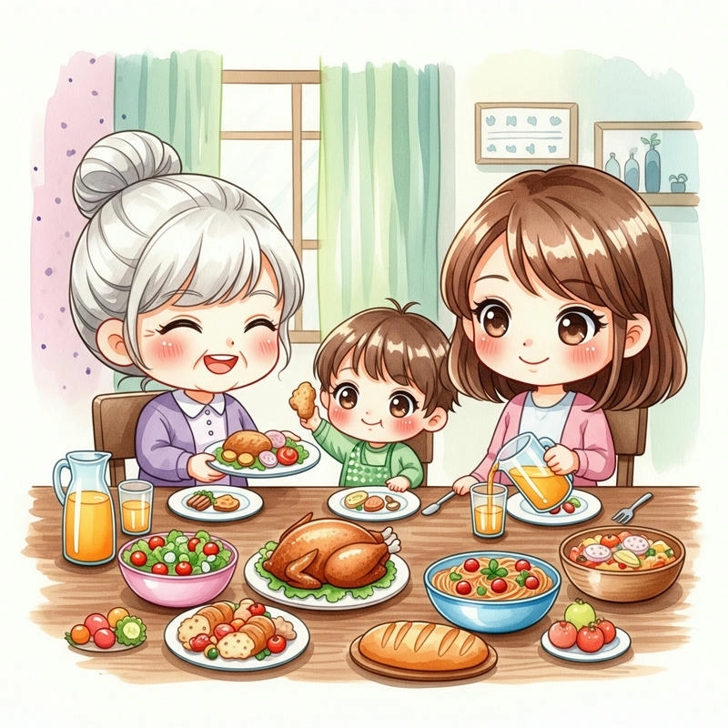 tranh vẽ gia đình đẹp 
