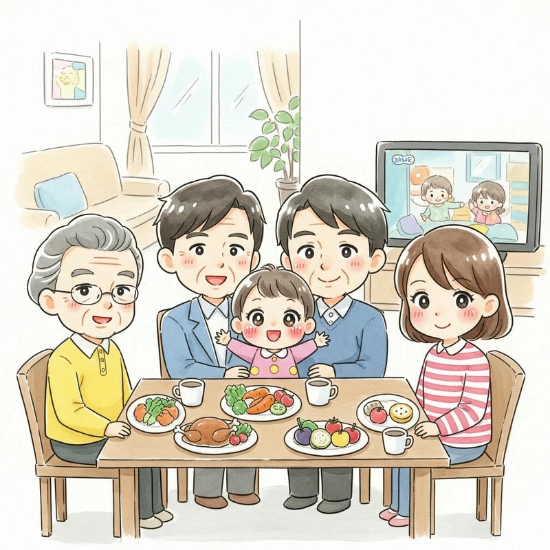 tranh gia đình sum vầy 