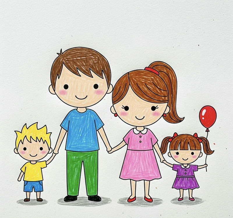 tranh gia đình vui vẻ 