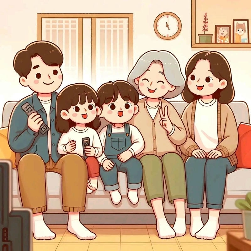 tranh vẽ gia đình hạnh phúc 